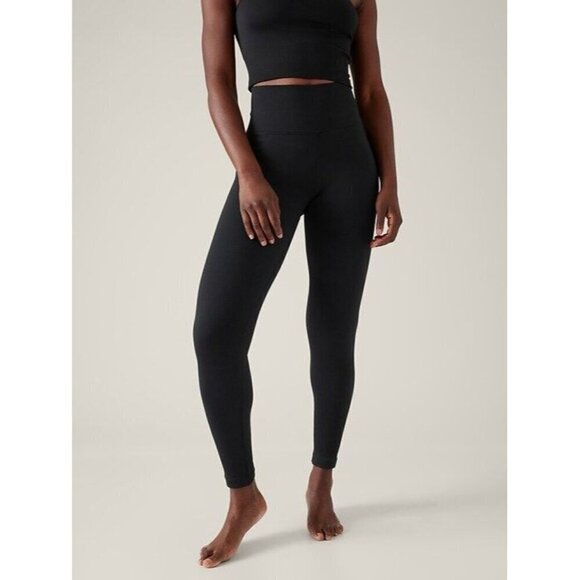 Athleta Aurora Seamless Black Ribbed Leggings XXS - Picture 1 of 7